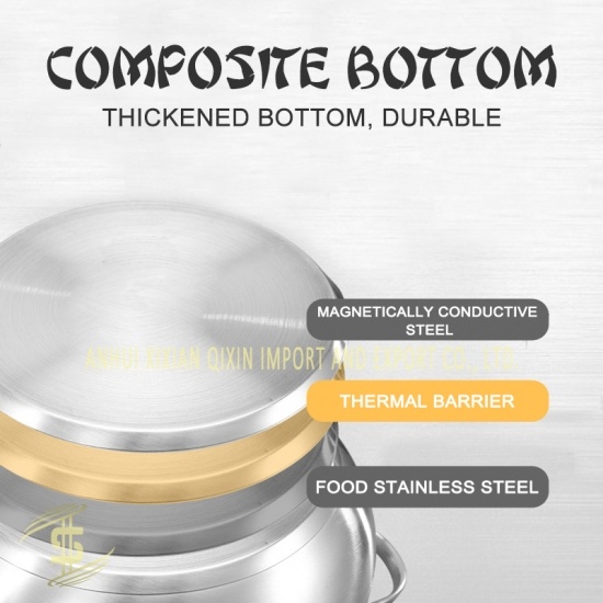 Stainless steel thickened multi-purpose apple soup pot household does not pick stove 