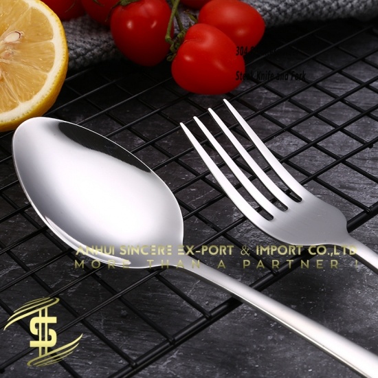 Hot sale 304 stainless steel western tableware Steak Knife and Fork Set Gold and Silver Steak Knives Sets 