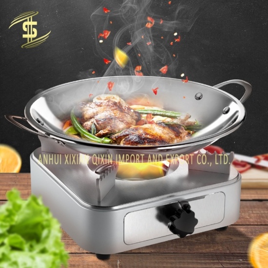 Stainless steel alcohol stove thickened ventilation drawer type liquid alcohol restaurant small hot pot -CH-Lotus Fishing