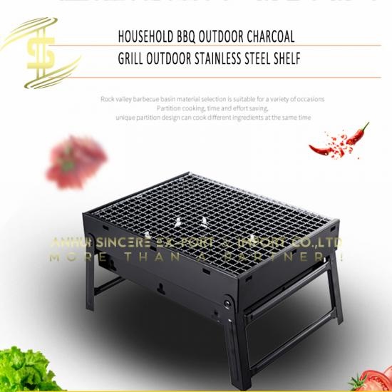 Hot Selling BBQ Outdoor Charcoal Grill Outdoor Stainless Steel Shelf 