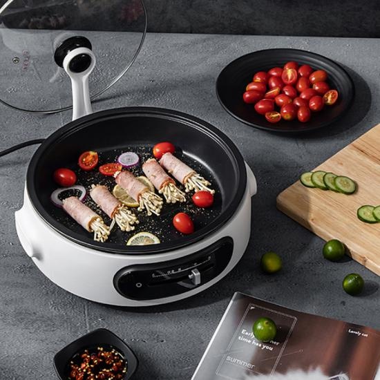 Factory Direct Supply Multi-Function Kitchen Rinse and Roast Electric Hotpot 4L -CH-Lotus Fishing